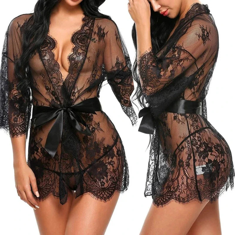 Halter Nighties Ladies Sheer Mesh Nightwear