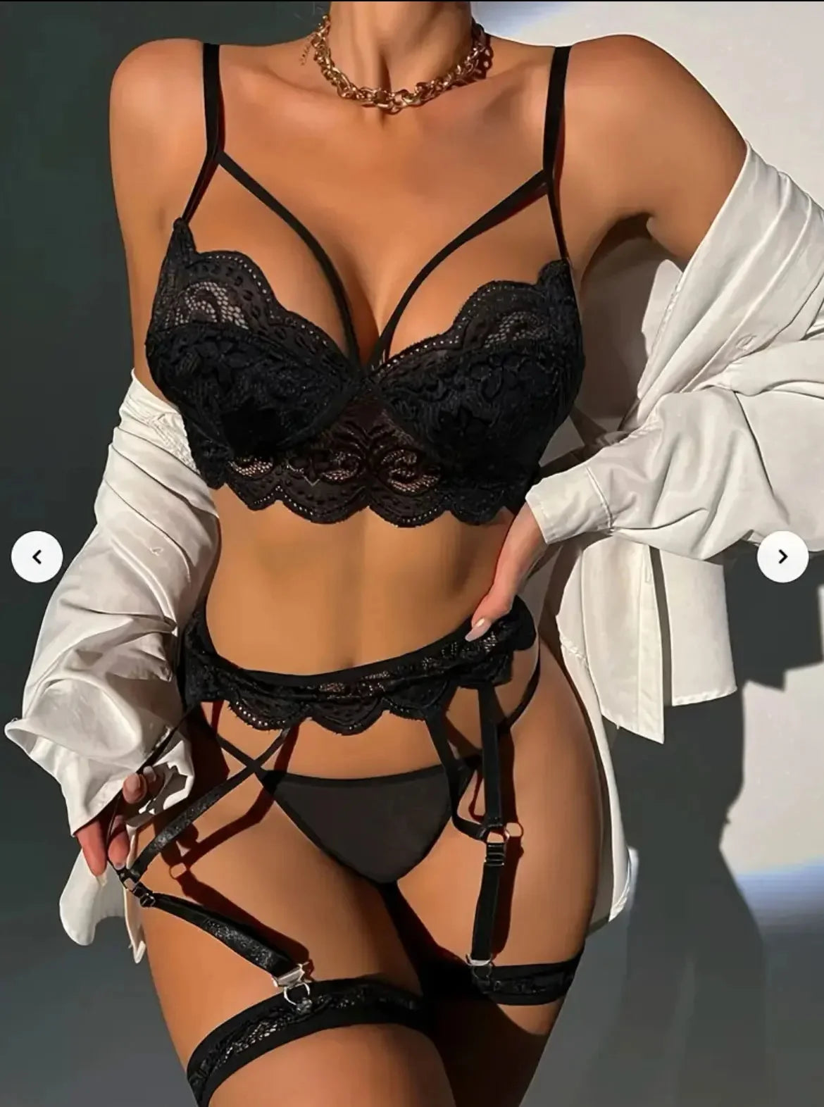 Erotic Sexy Lace Bra And Panty Set Lingerie