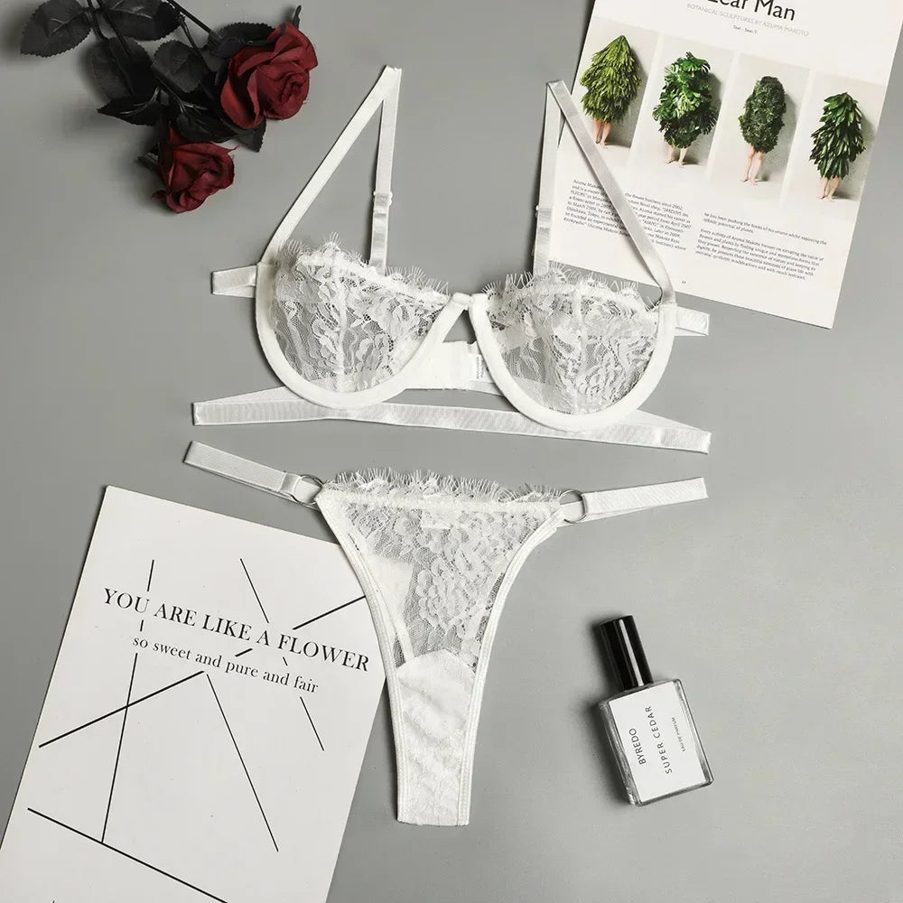 Sexy Lingerie Woman Lace Transparent Underwear